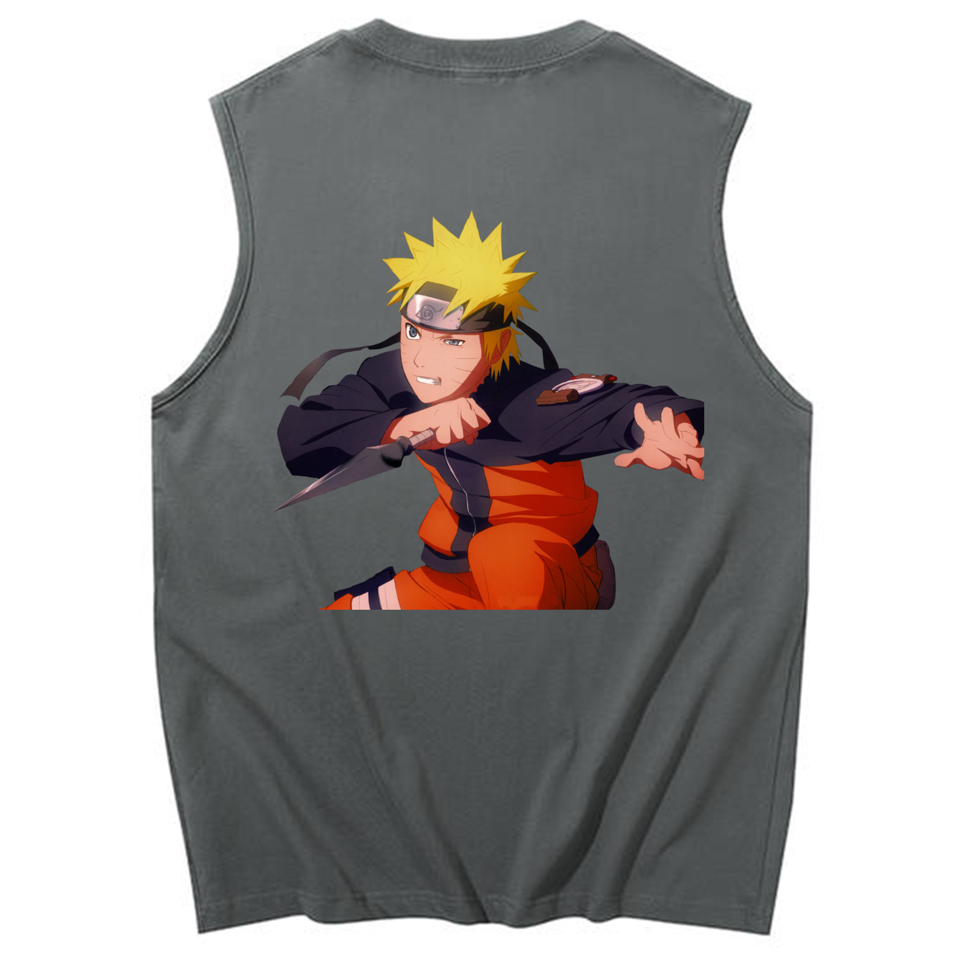 （画像用） NARUTO -ナルト- うずまき ナルト Uzumaki Naruto コットン100％タンクトップ（背面プリント）